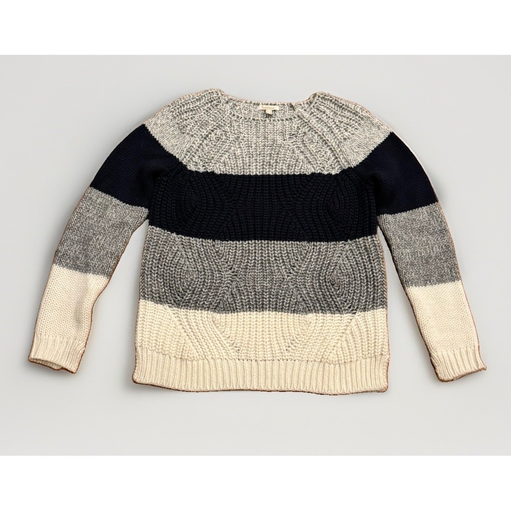 Barbour Women's Padstow Knit Sweater Cable Fisherman Alpaca Wool Chunky US 6